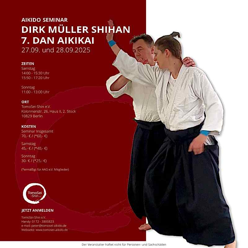 Aikido Seminar m. Dirk Müller Shihan, 7. Dan in Berlin, September 2025